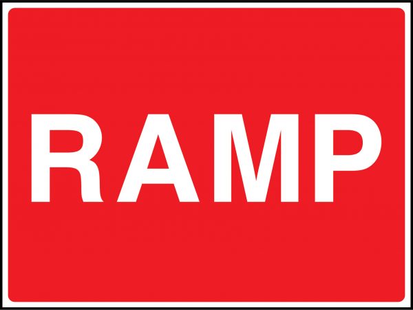 Ramp road sign