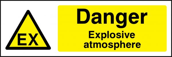 Danger explosive atmosphere EX sign
