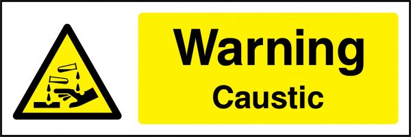 Warning caustic sign
