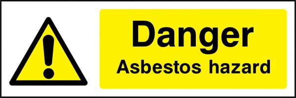 Danger asbestos hazard sign