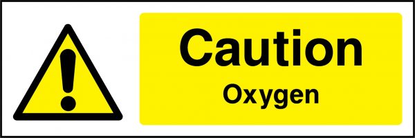 Caution oxygen sign