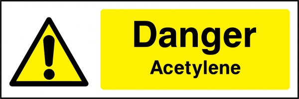 Danger acetylene sign