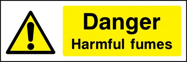 Danger harmful fumes sign