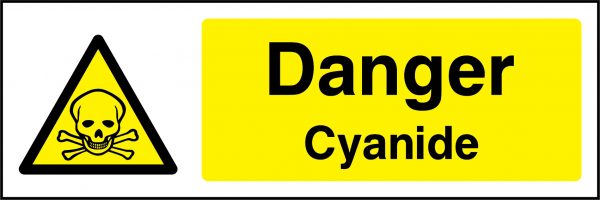 Danger cyanide sign