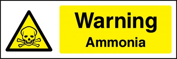 Warning ammonia sign