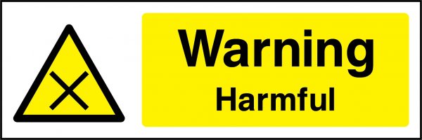 Warning harmful sign