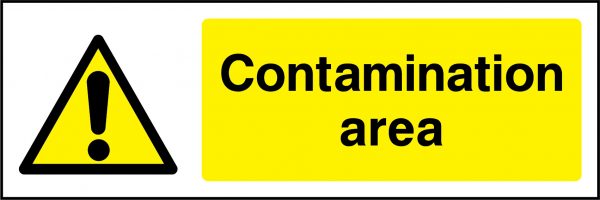 Contamination area sign