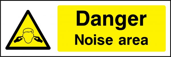 Danger noise area sign