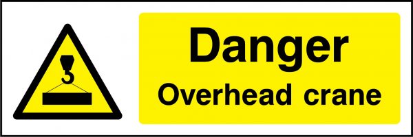 Danger overhead crane sign