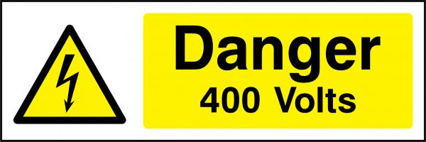 Danger 400 volts sign