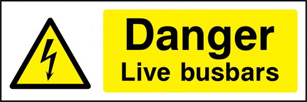 Danger live busbars sign