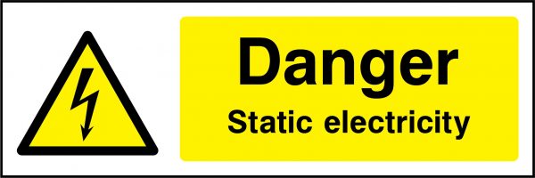 Danger static electricity sign