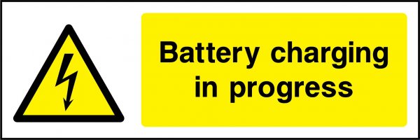 Battery charging in process sign