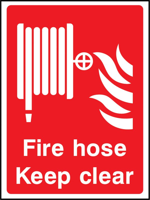Fire equipment fire hose keep clear sign | Wedosafetysigns | fire safety signage | health and safety signage | ACP | Corrugated Plastic | Rigid PVC | Self Adhesive Vinyl