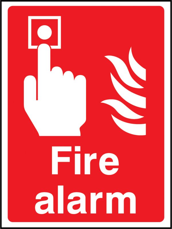 Fire alarm sign | Wedosafetysigns | fire safety signage | health and safety signage | ACP | Corrugated Plastic | Rigid PVC | Self Adhesive Vinyl