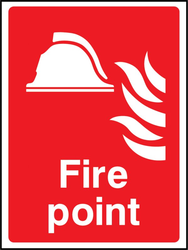 Fire point sign | Wedosafetysigns | fire safety signage | health and safety signage | ACP | Corrugated Plastic | Rigid PVC | Self Adhesive Vinyl